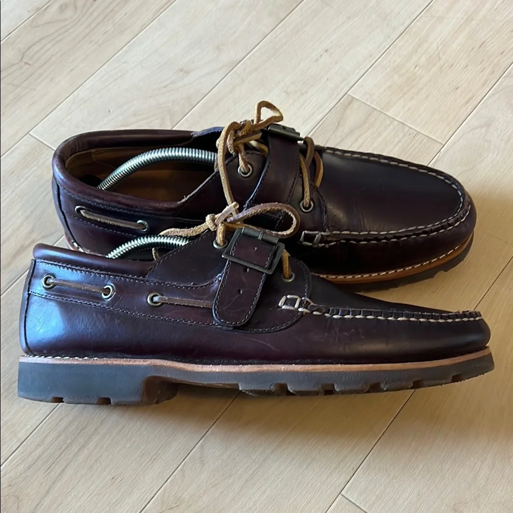 J. Crew Boat Shoes with Leather Laces w/ buckle belt